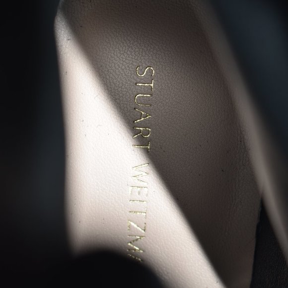 Stuart Weitzman Women's Black Laine Suede Combat Boot Size 8 - Picture 11 of 11